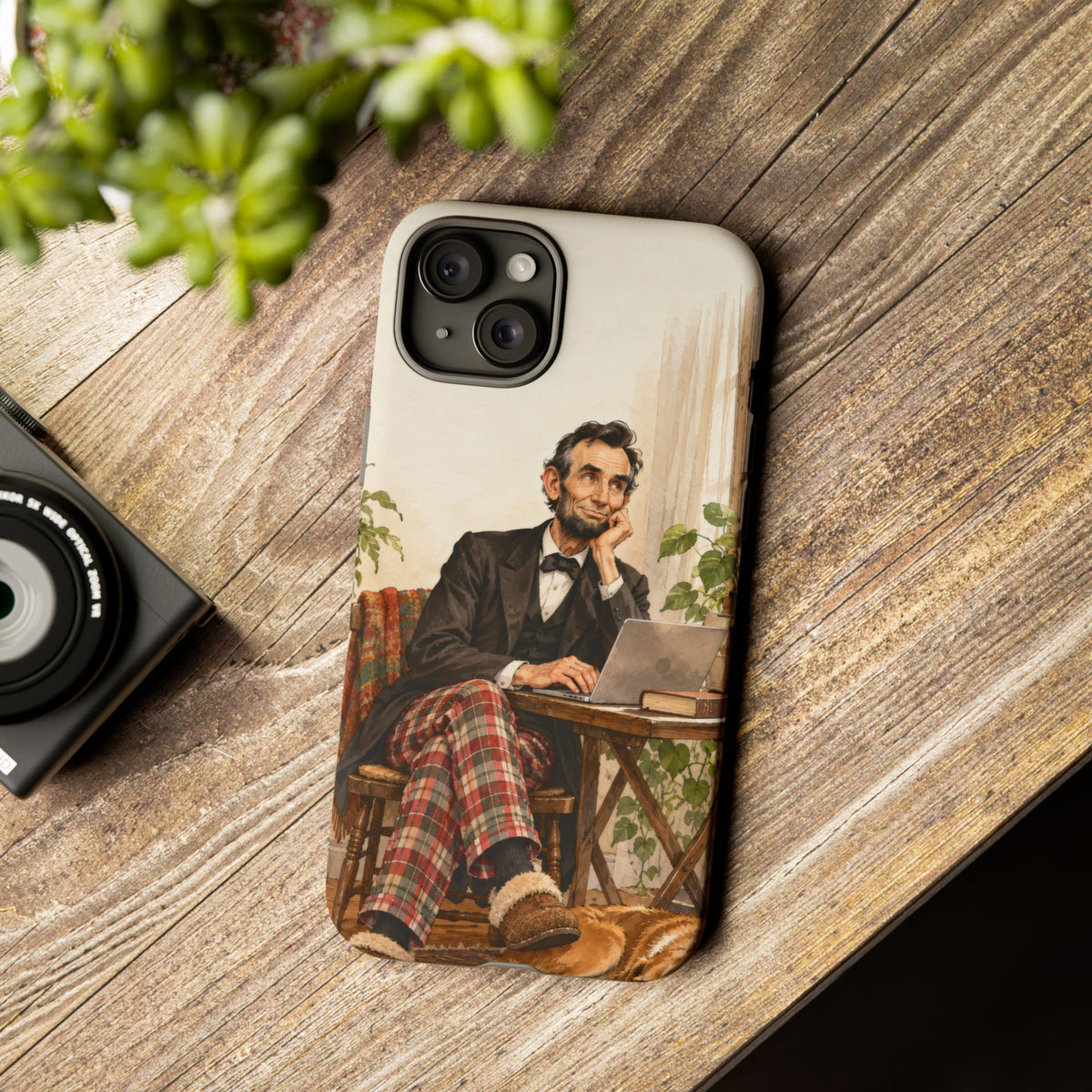 Abe from Home iPhone Tough Case | lincoln work from home