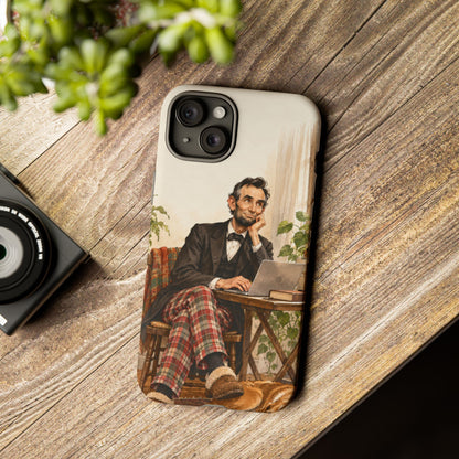 Abe from Home iPhone Tough Case | lincoln work from home