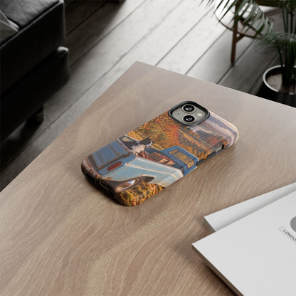 Blue Truck October iPhone Tough Case | border collie