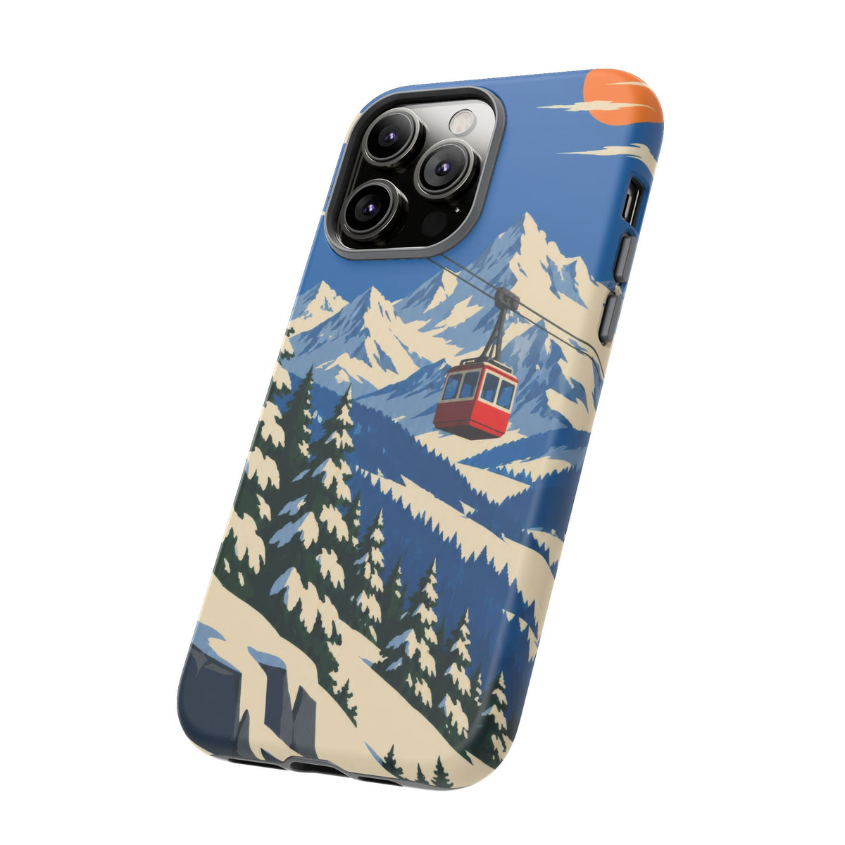 Swiss Skiing — Lift to the Sky iPhone Tough Case