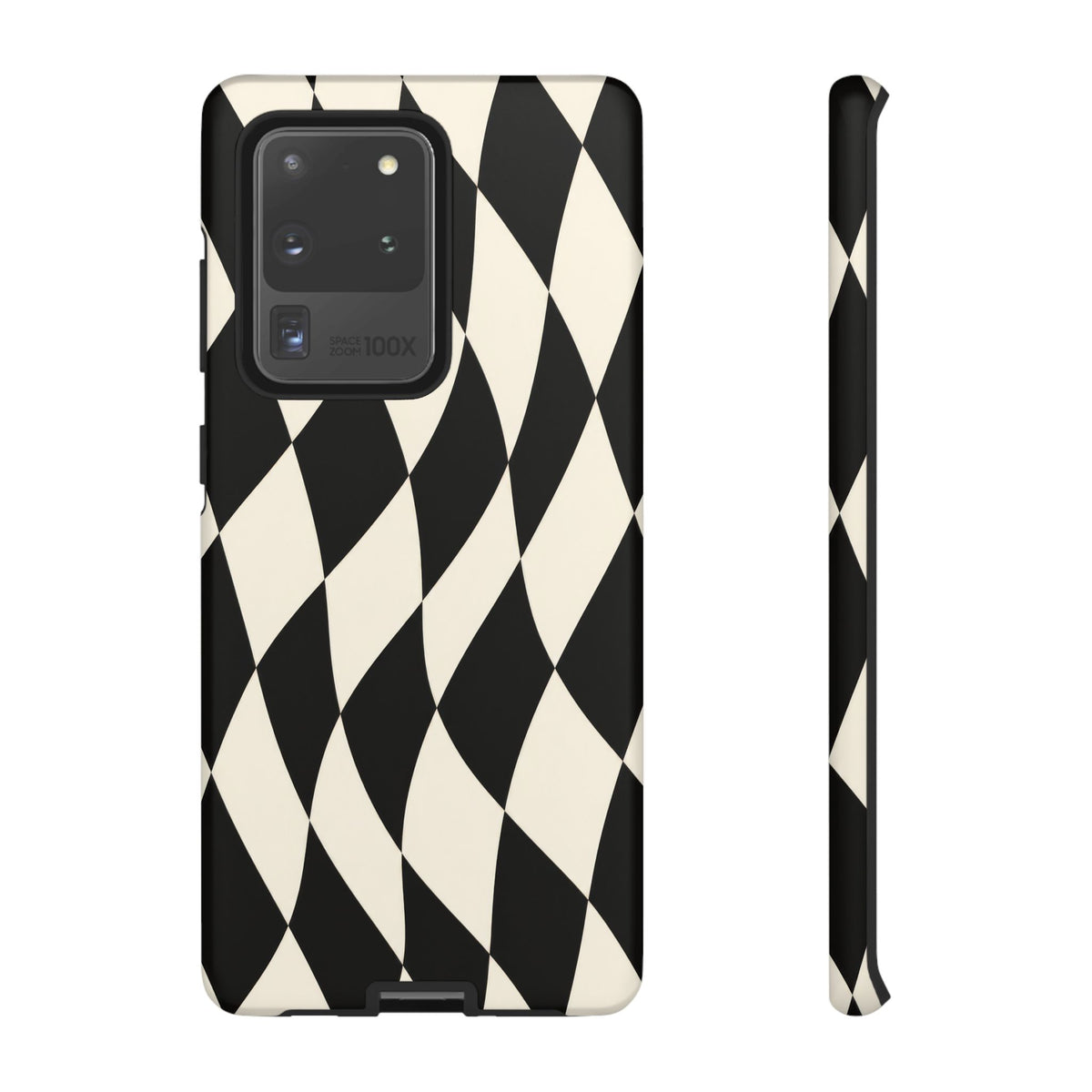 Harlequin Sway Samsung Galaxy Tough Case | Black & White Harlequin