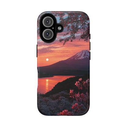 Fuji Moonlit Sakura iPhone Tough Phone Case