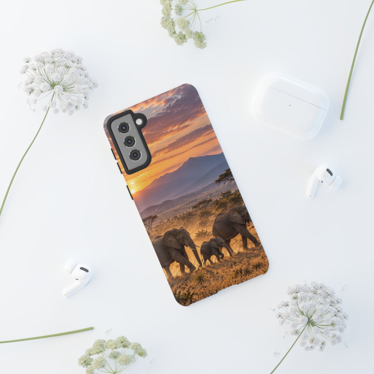 Elephants at First Light Samsung Galaxy Tough Case | african elephants