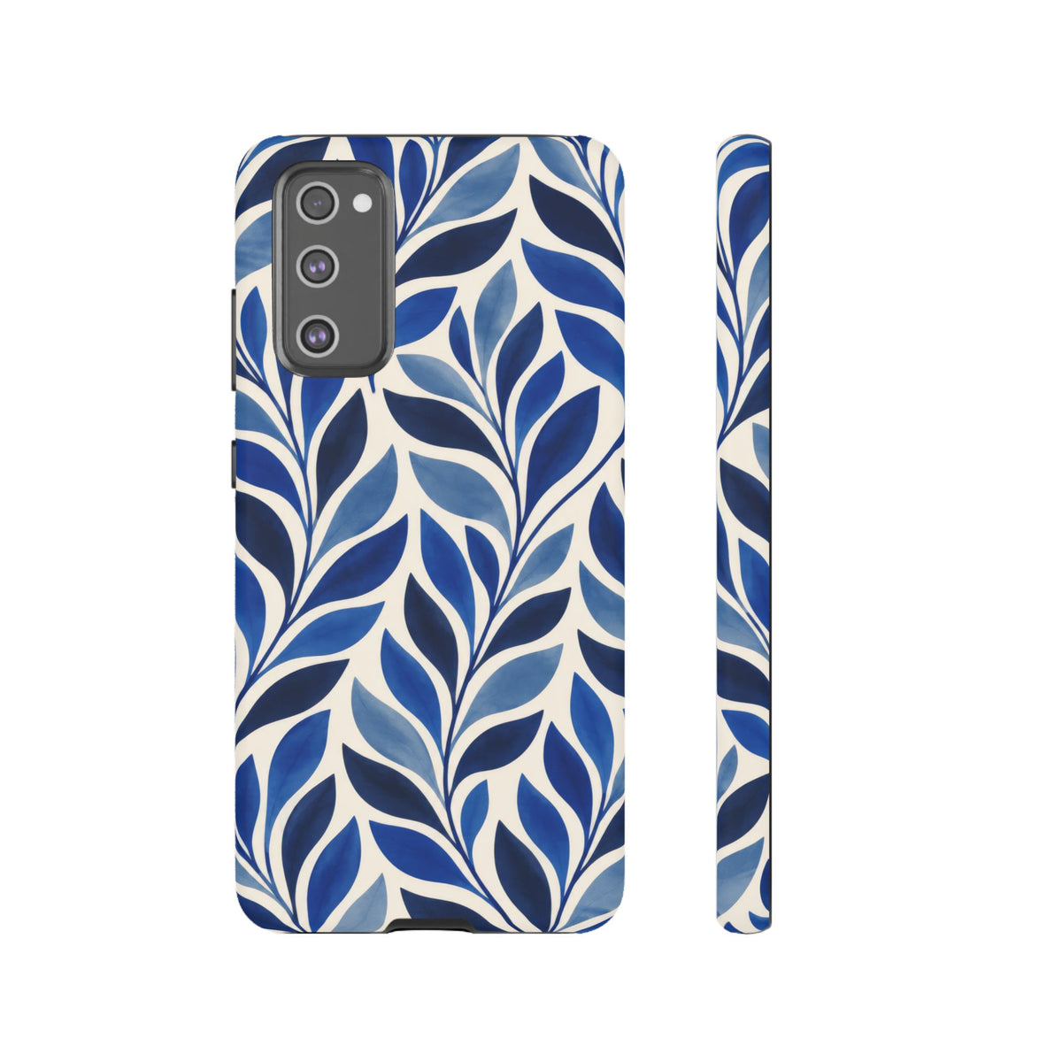Cobalt Current Samsung Galaxy Tough Case | Cobalt Blue Leaf Pattern