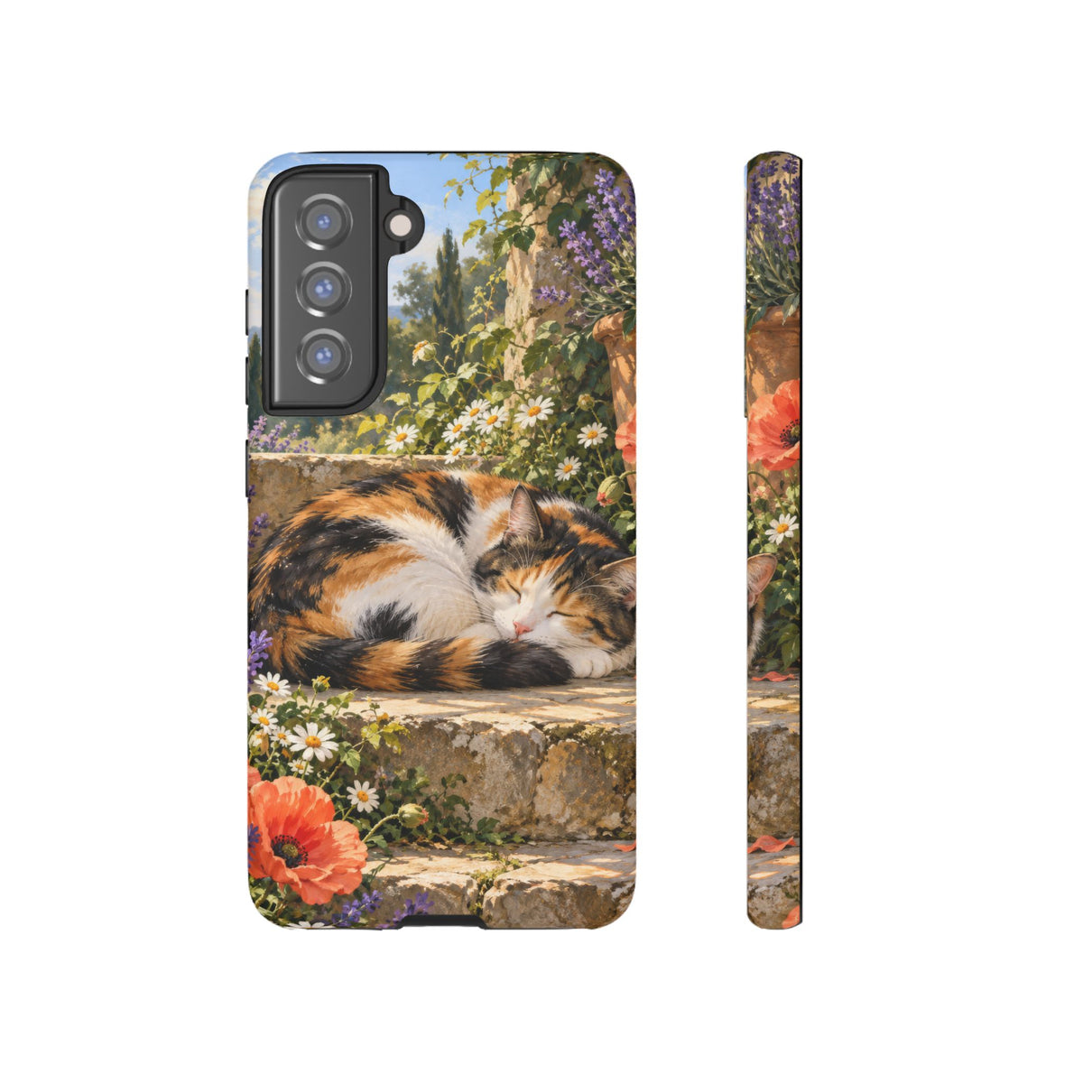 Garden Nap Samsung Galaxy Tough Case | calico cat