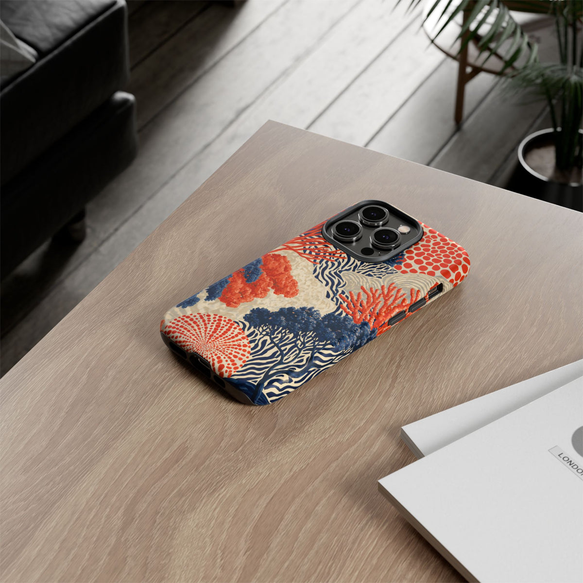 Coral Current iPhone Tough Phone Case