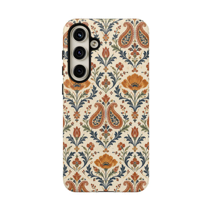 Terracotta Arabesque Samsung Galaxy Tough Case | Terracotta Floral Paisley