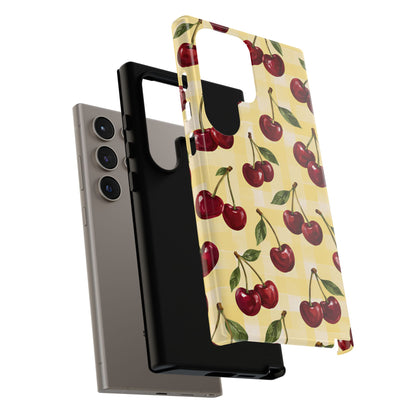 Cherry Gingham Samsung Galaxy Tough Case | Cherry Picnic