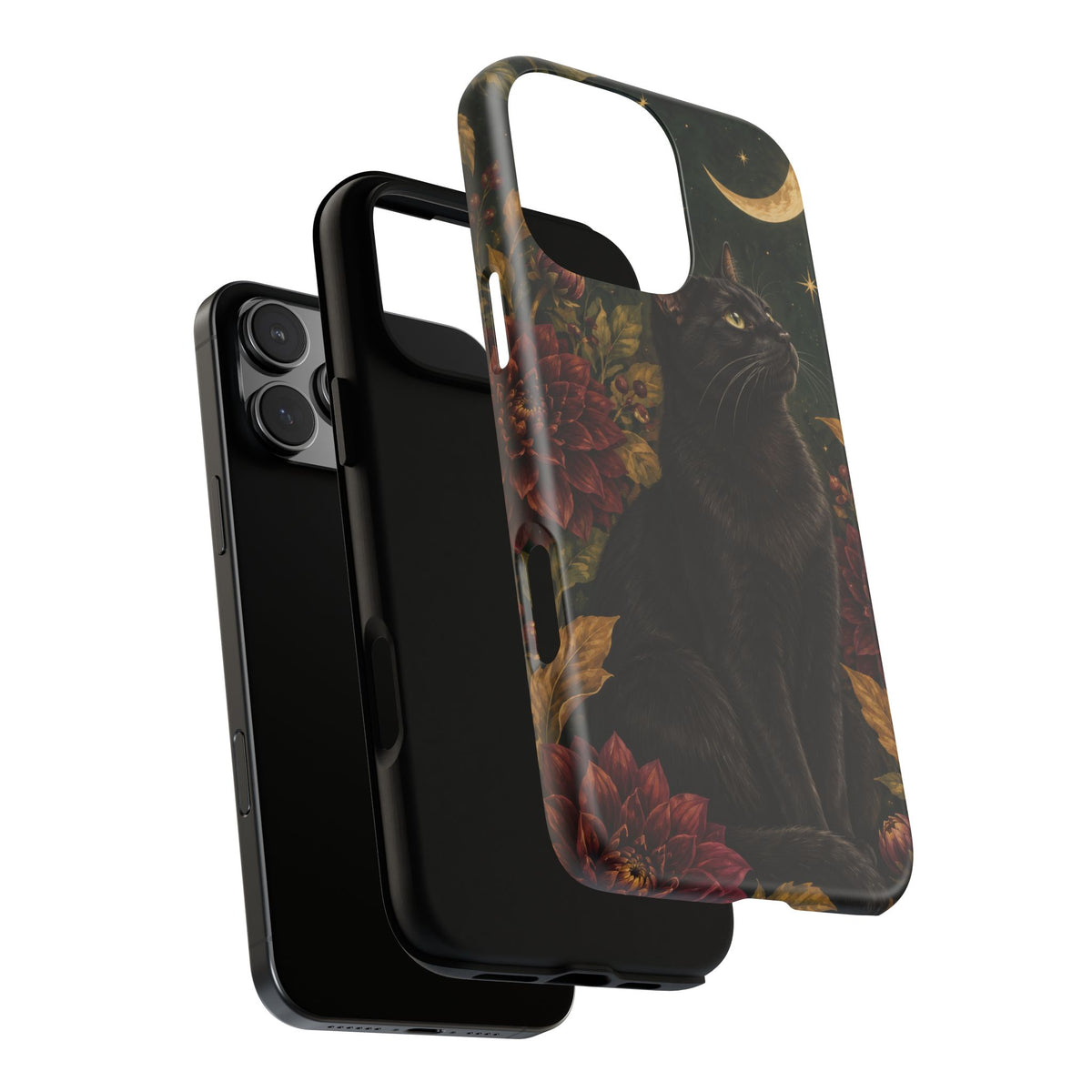 Midnight Familiar iPhone Tough Case | black cat