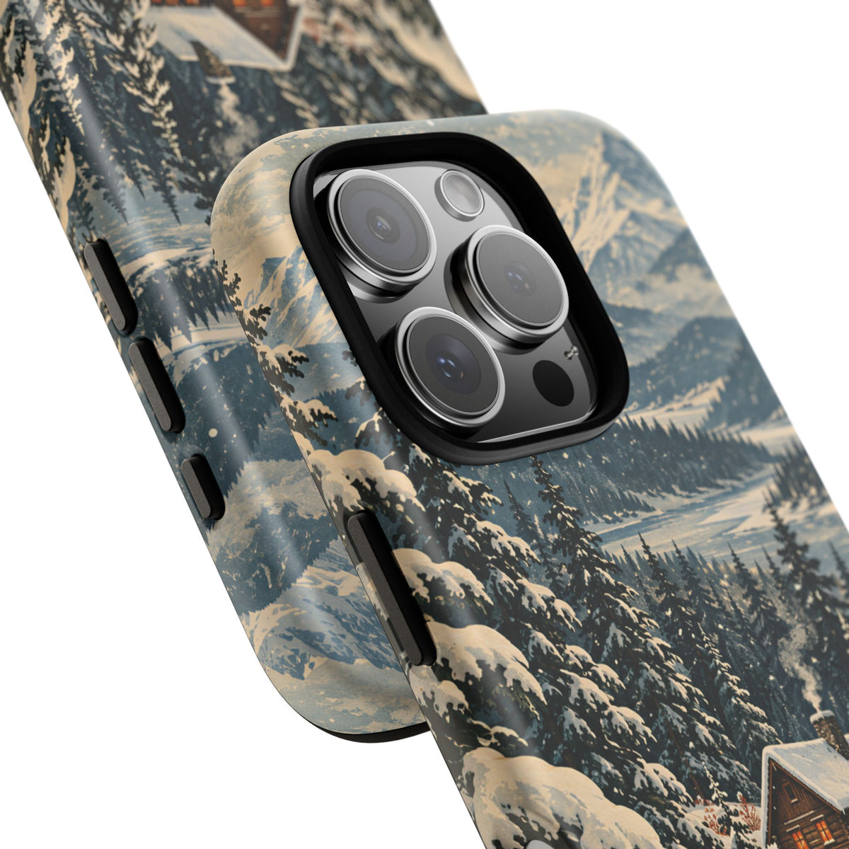 Vintage Winter Cabin Tough Phone Case