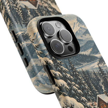 Vintage Winter Cabin Tough Phone Case