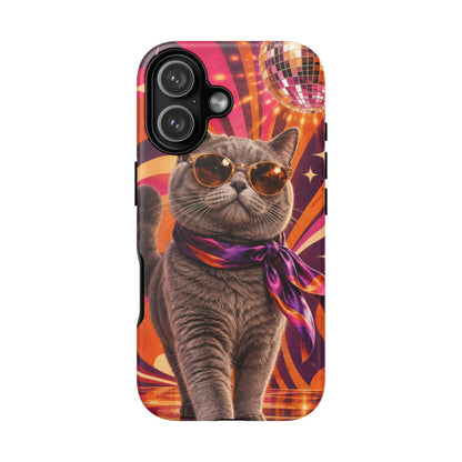 Disco Whiskers iPhone Tough Case | disco cat