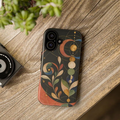 Orbital Garden iPhone Tough Case | Celestial Botanical Geometry