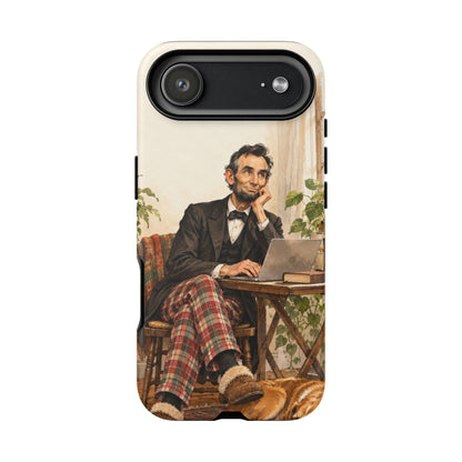 Abe from Home iPhone Tough Case | lincoln work from home