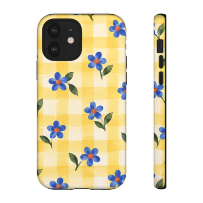 Buttercup Picnic iPhone Tough Case | yellow gingham