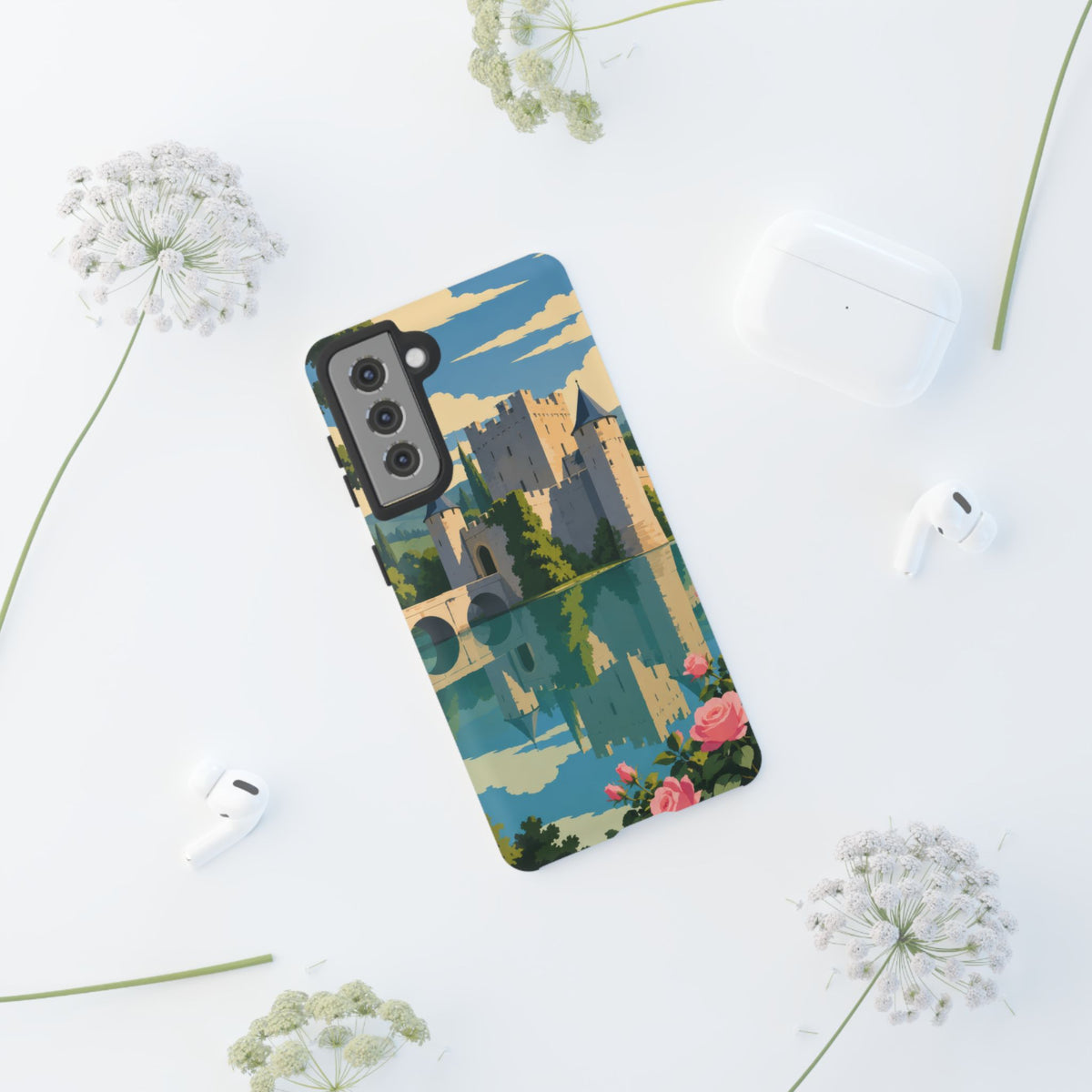 English Castle — Moat and Roses Samsung Galaxy Tough Case