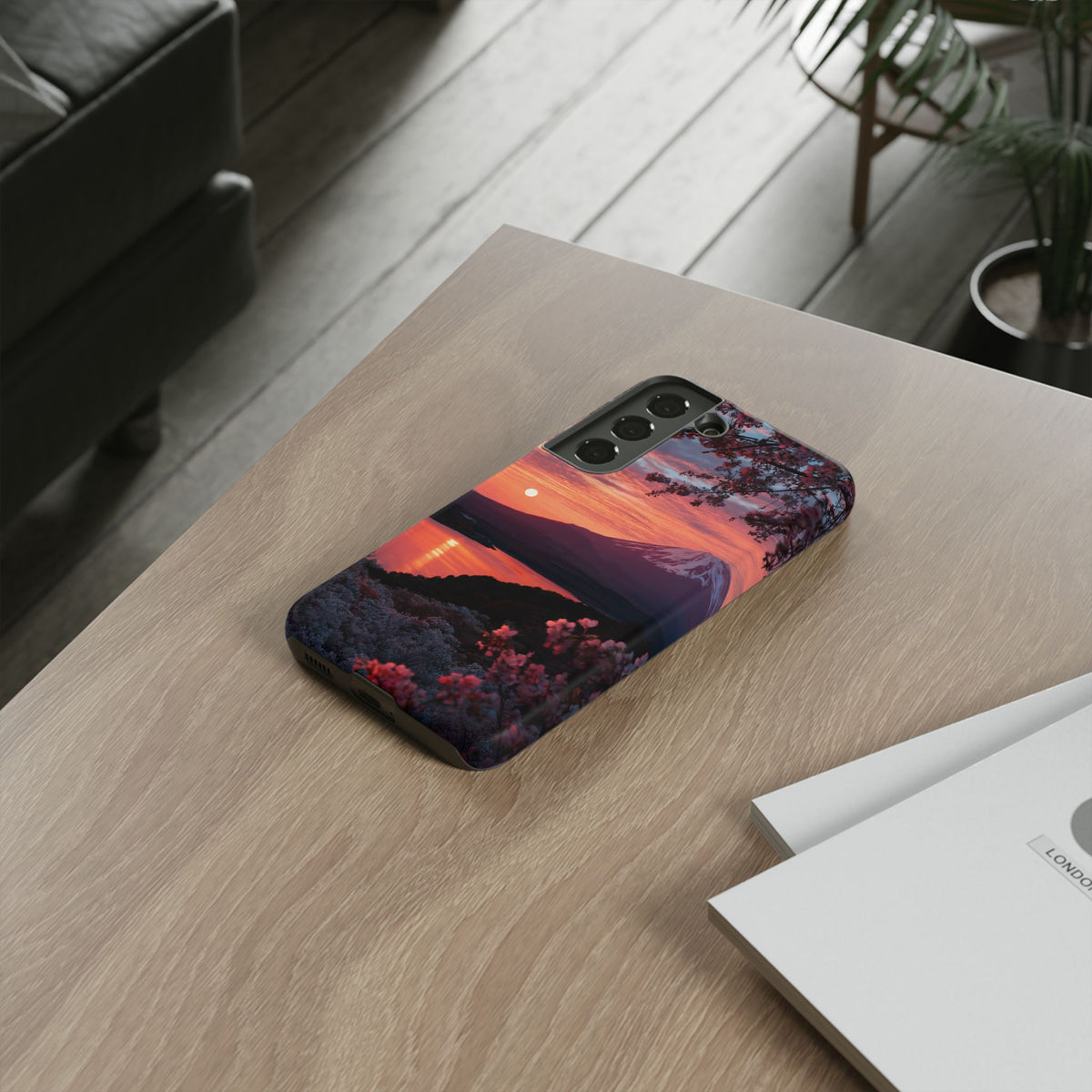 Fuji Moonlit Sakura Samsung Galaxy Tough Phone Case
