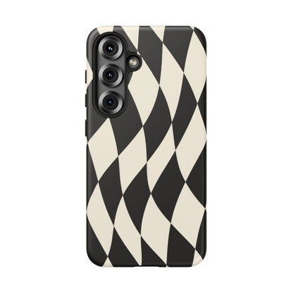 Harlequin Sway Samsung Galaxy Tough Case | Black & White Harlequin