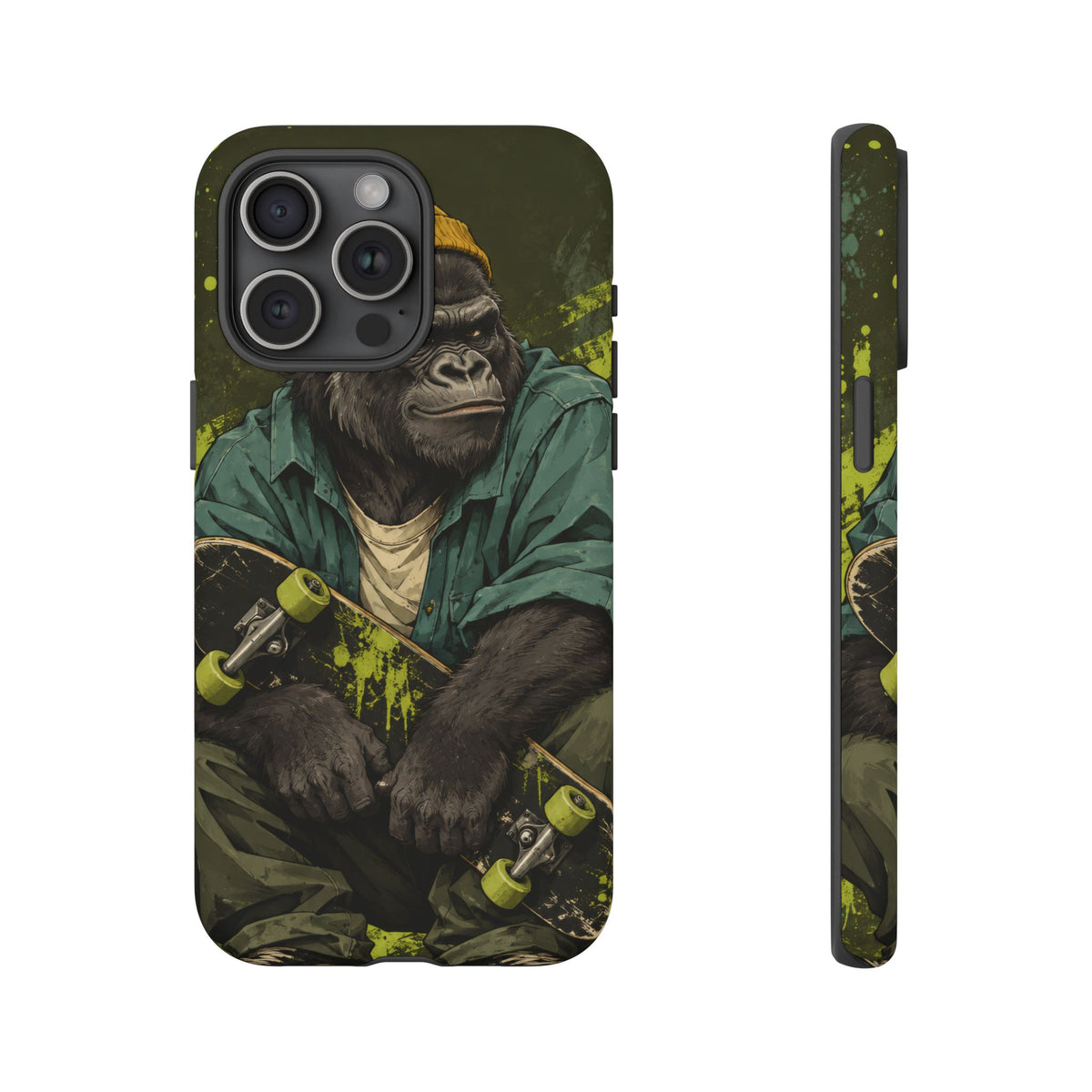 Concrete Jungle iPhone Tough Case | Skater Gorilla Illustration