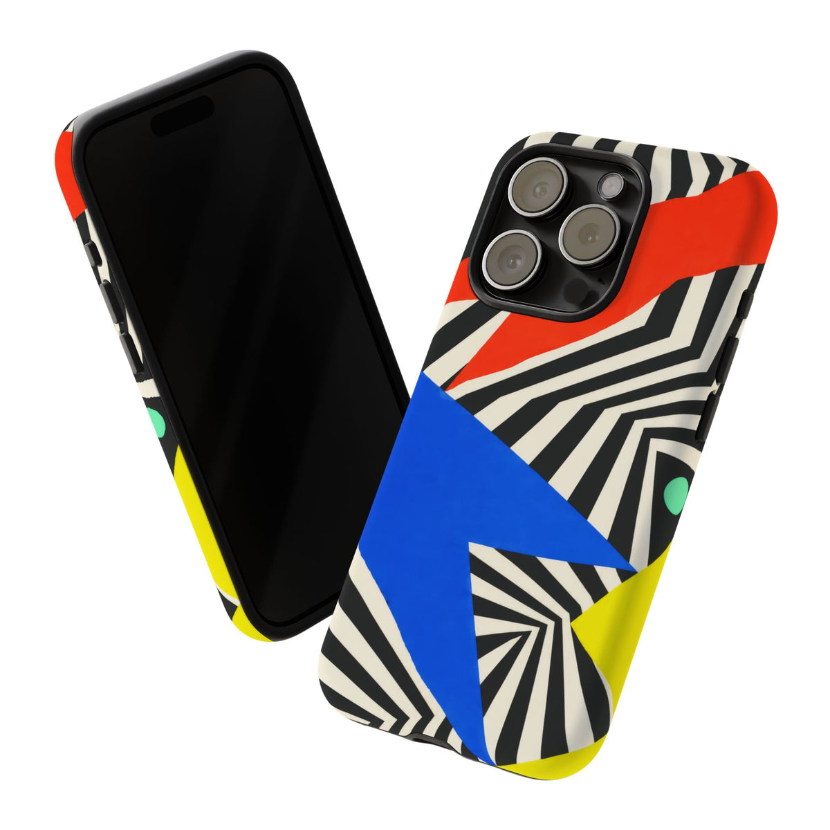 Broken Signal iPhone Tough Case | Optical Stripe Art