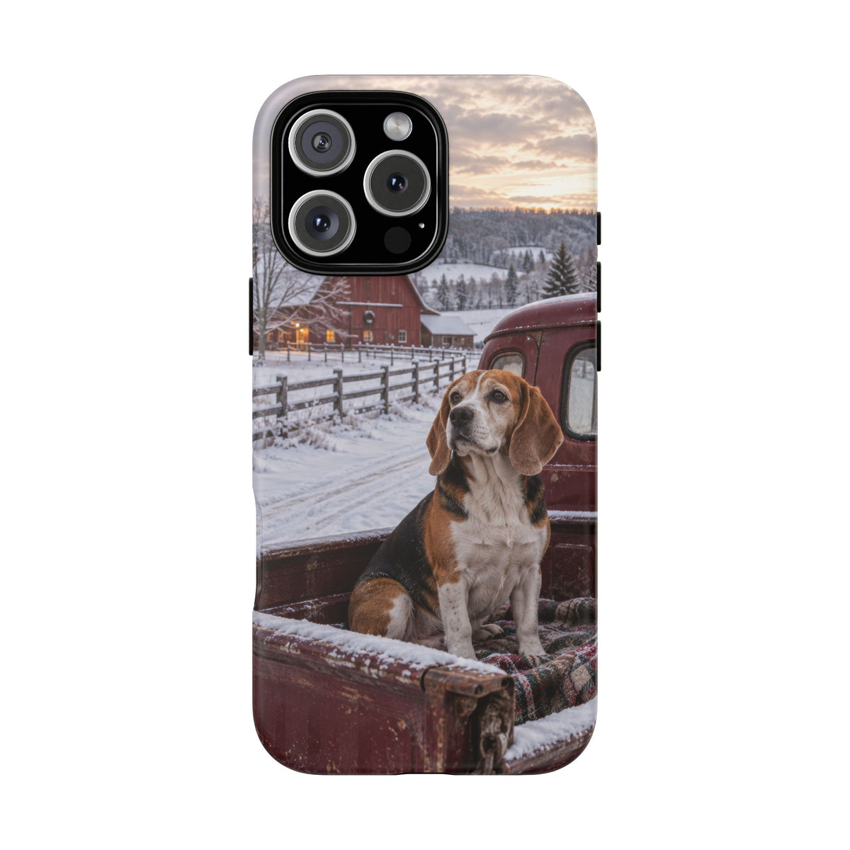 Winter Farm Watch iPhone Tough Case | beagle