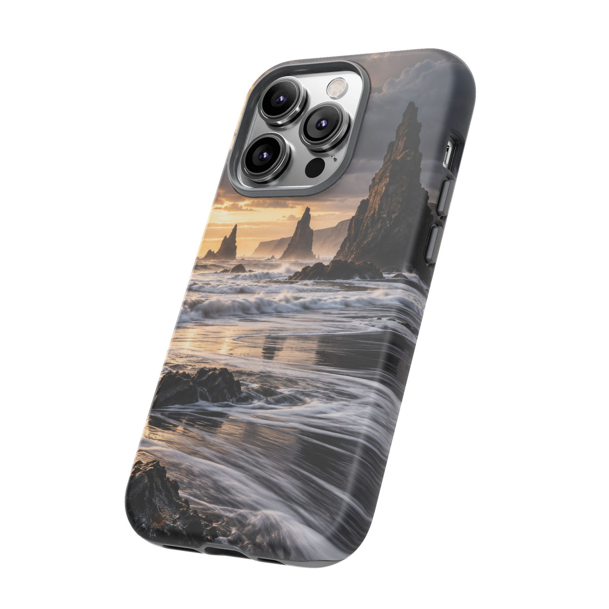 Black Sand and Silver iPhone Tough Case | black sand beach