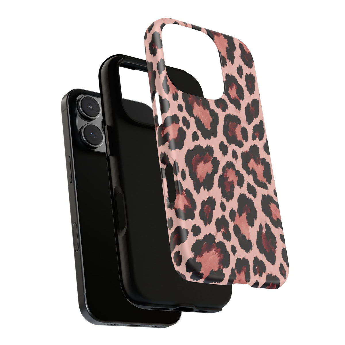 Wild Burgundy iPhone Tough Case | leopard print