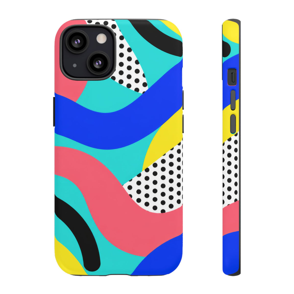 Poolside Pop iPhone Tough Case | Wavy Color Block