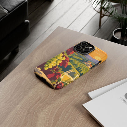 Wine & Grapes — Golden Vintage iPhone Tough Case | wine grapes