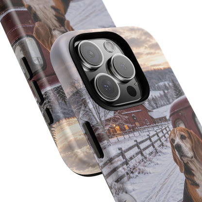 Winter Farm Watch iPhone Tough Case | beagle