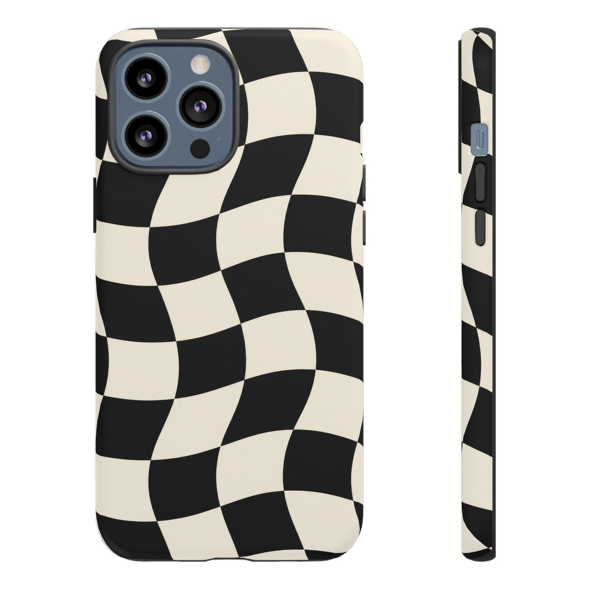 Liquid Check iPhone Tough Case | Wavy Checkerboard