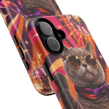 Disco Whiskers iPhone Tough Case | disco cat