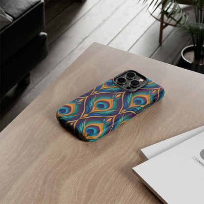 Peacock Nocturne iPhone Tough Case | art deco
