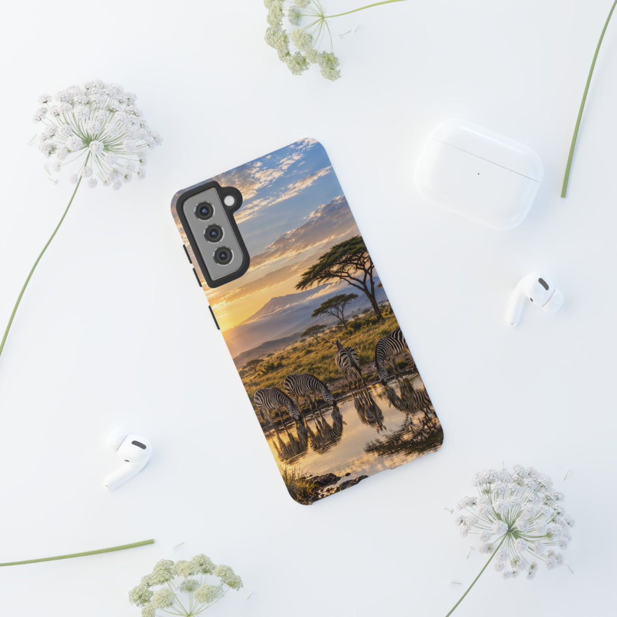 Zebra Water Mirror Samsung Galaxy Tough Case | zebra safari