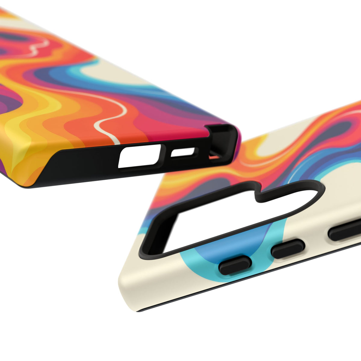 Chromatic Current Samsung Galaxy Tough Case | retro waves