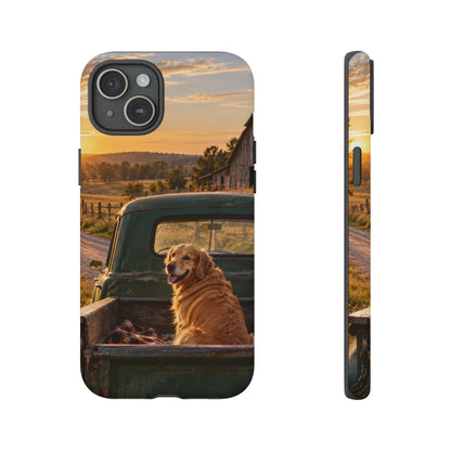 Sunday Road Golden iPhone Tough Case | golden retriever