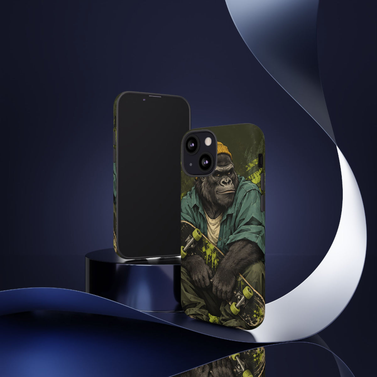 Concrete Jungle iPhone Tough Case | Skater Gorilla Illustration