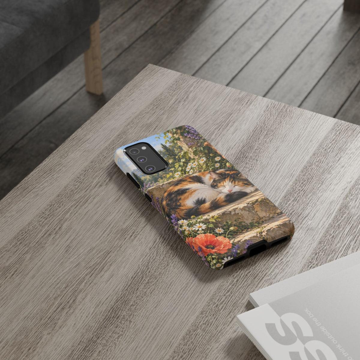 Garden Nap Samsung Galaxy Tough Case | calico cat
