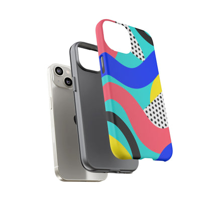 Poolside Pop iPhone Tough Case | Wavy Color Block