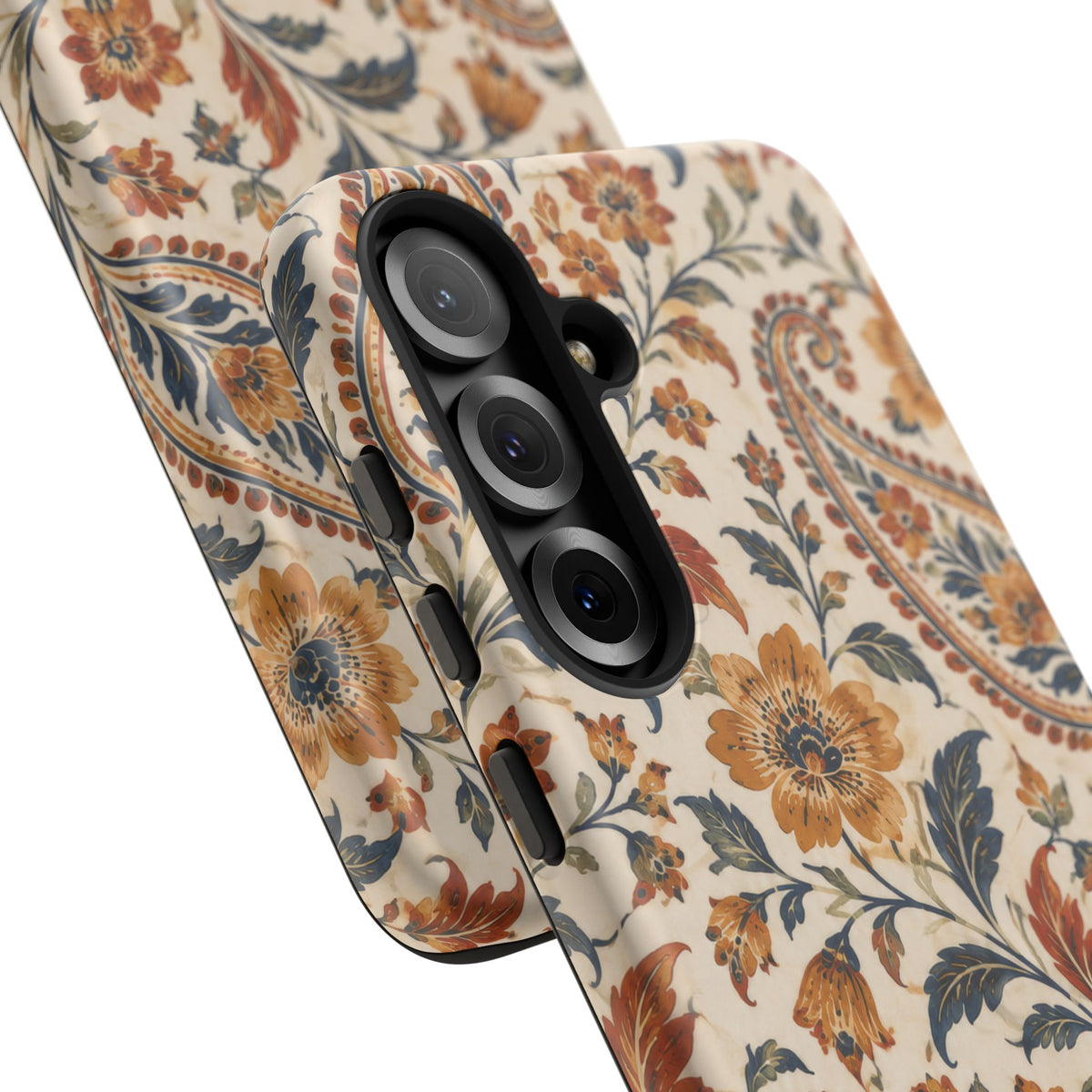Saffron Heirloom Samsung Galaxy Tough Case | Floral Paisley on Ivory