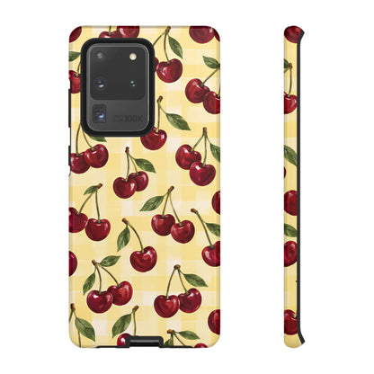 Cherry Gingham Samsung Galaxy Tough Case | Cherry Picnic