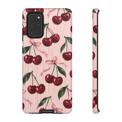 Cherry Ribbon Samsung Galaxy Tough Case | cherry print