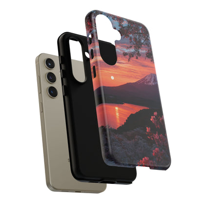 Fuji Moonlit Sakura Samsung Galaxy Tough Phone Case