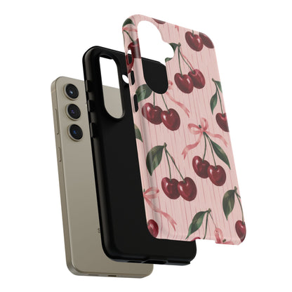 Cherry Ribbon Samsung Galaxy Tough Case | cherry print