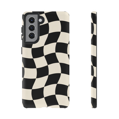 Liquid Check Samsung Galaxy Tough Case | Wavy Checkerboard