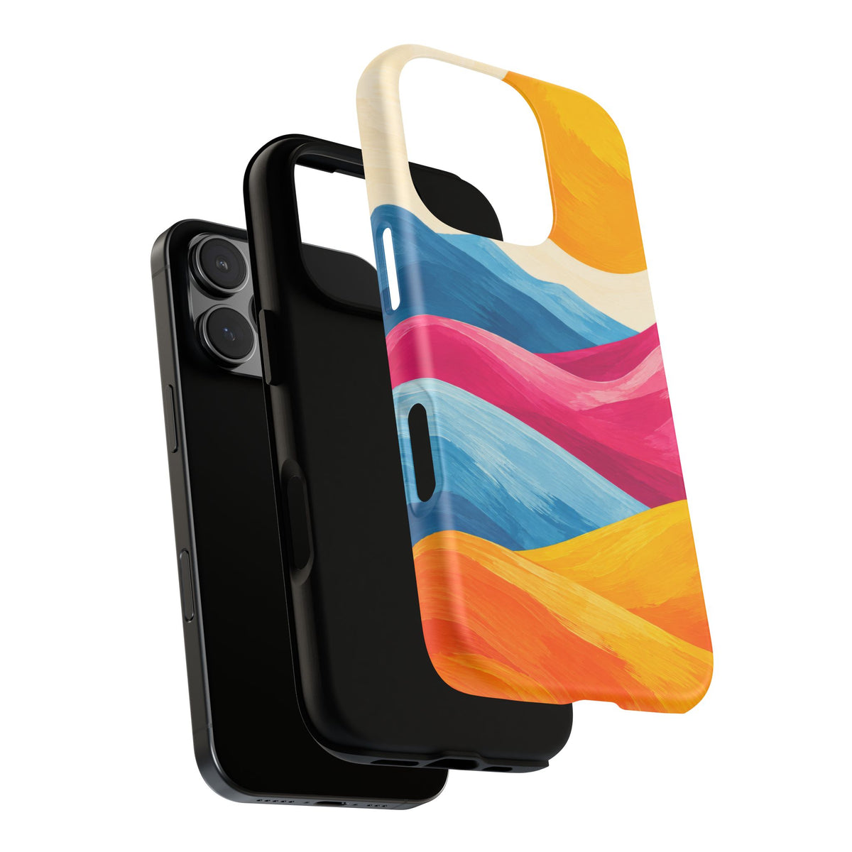 Golden Drift iPhone Tough Case | colorful hills