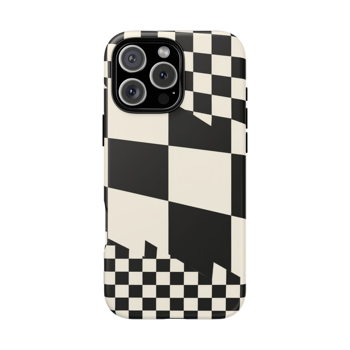 Check Shift iPhone Tough Case | Black & White Checkerboard