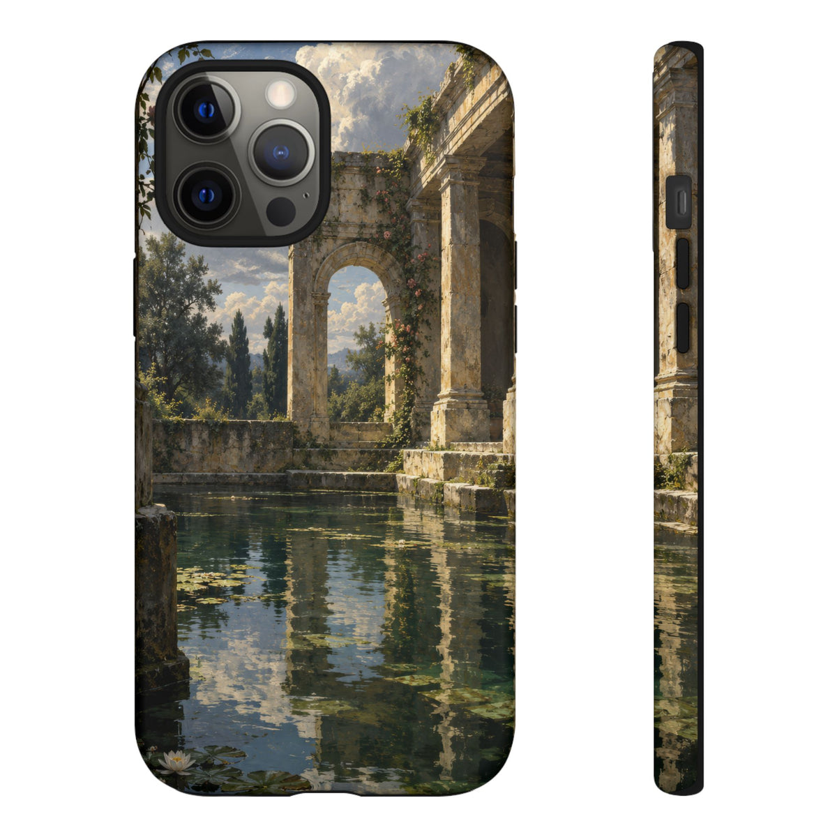 The Flooded Court iPhone Tough Case | Ancient Garden Landscape