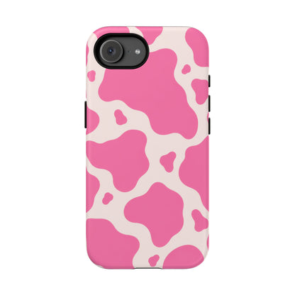 Strawberry Milk iPhone Tough Case | Pink Cow Print