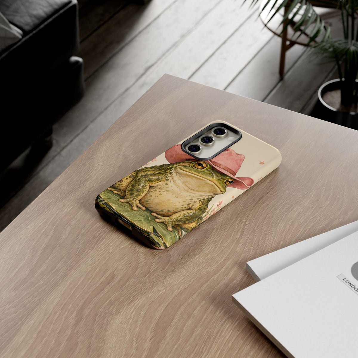 Cowboy Frog Samsung Galaxy Tough Case | Pink Hat Bullfrog
